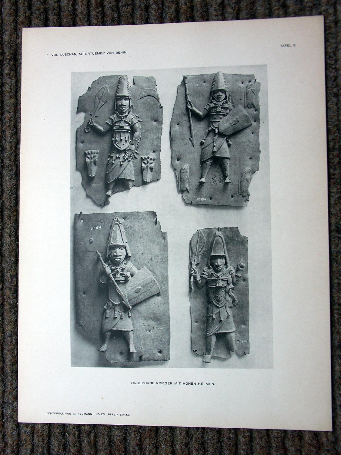 zz-lusc19,tafel 08 benin nigeria,bronze-platte mit figur (b-iiic08395